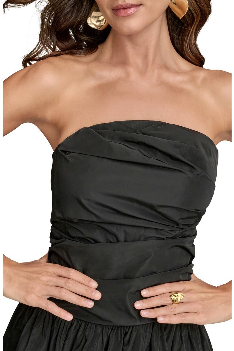 Strapless Minidress, Alternate, color, BLACK