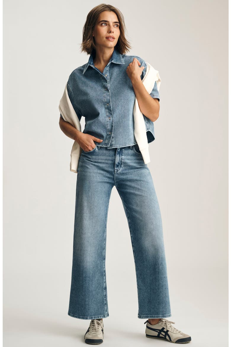 Paloma Wide Leg Ankle Jeans, Alternate, color, MID MOVE