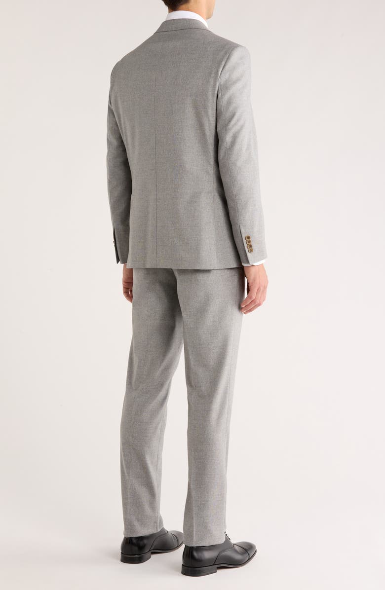 Jack Victor Marcus Peak Lapel Wool & Cotton Blend Suit, Alternate, color, Light Grey