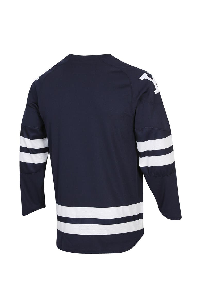 Under Armour Men's Under Armour Navy Yale Bulldogs UA Replica Hockey Jersey, Alternate, color, 