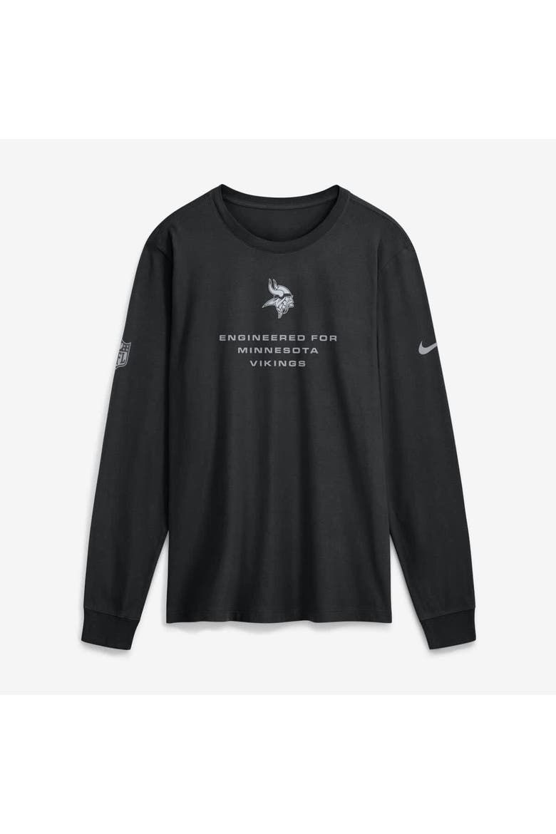 Men's Nike Black Minnesota Vikings Sideline Bold Arch Star Dri-FIT Long Sleeve T-Shirt, Main, color, Black