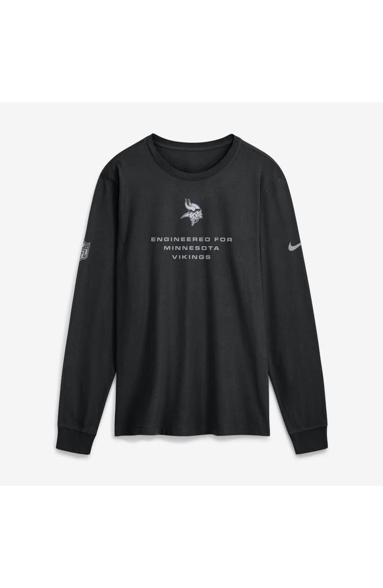 Nike Men's Nike Black Minnesota Vikings Sideline Bold Arch Star Dri-FIT Long Sleeve T-Shirt, Main, color, Black