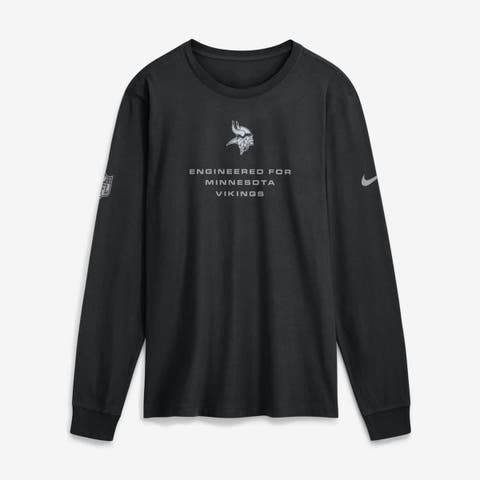 Men's Nike Black Minnesota Vikings Sideline Bold Arch Star Dri-FIT Long Sleeve T-Shirt