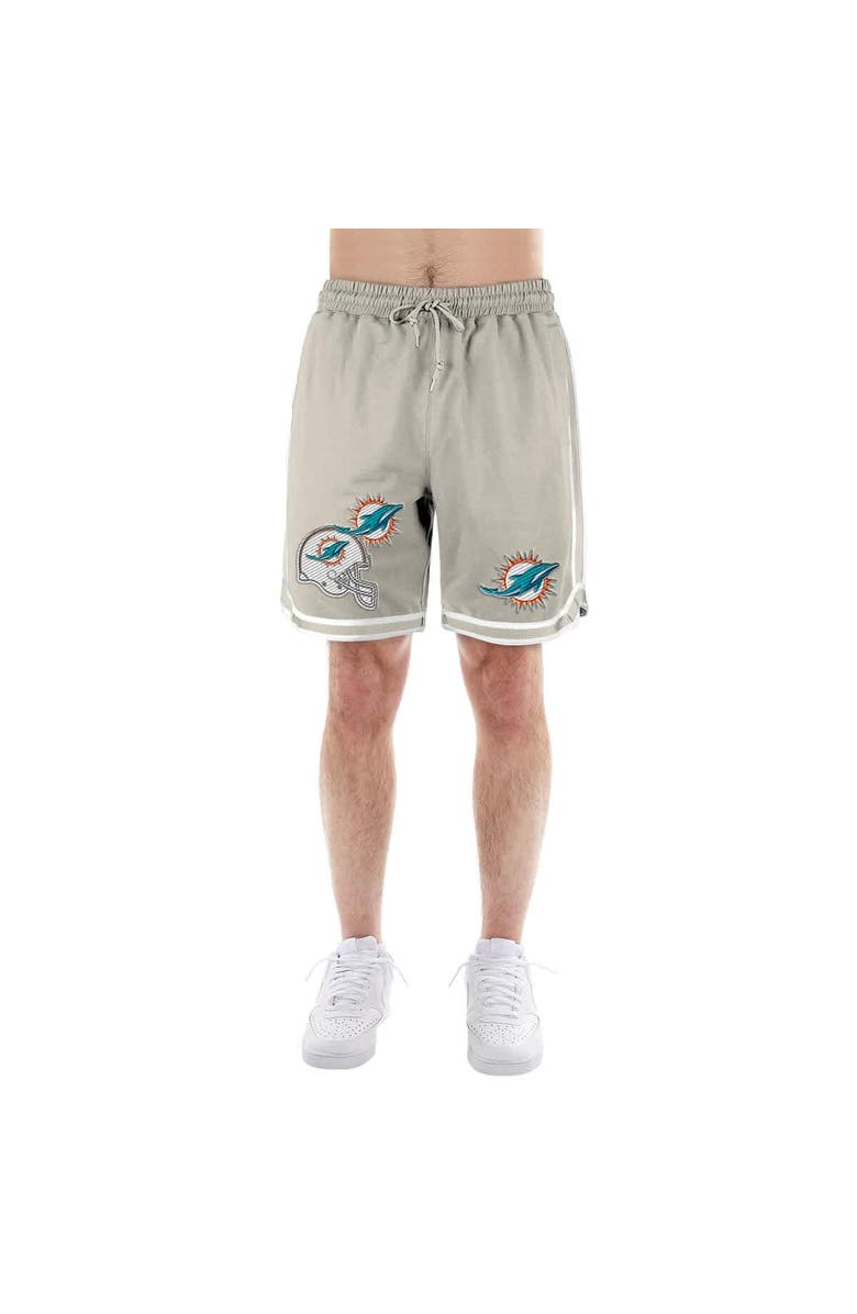New Era Men's New Era Light Beige Miami Dolphins Stone Multi Patch Shorts, Alternate, color, Light Beige