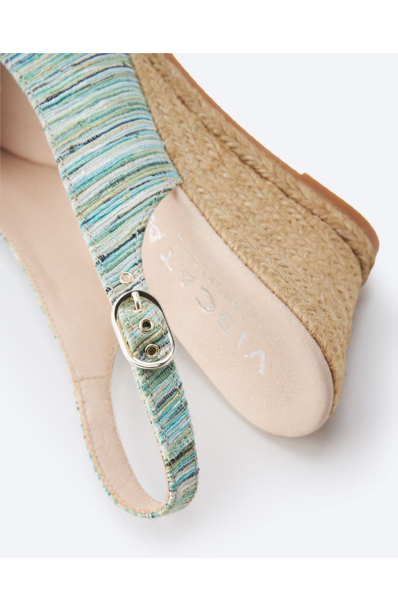 VISCATA Palomera Canvas Espadrille Wedges, Alternate, color, Multicolor Blue