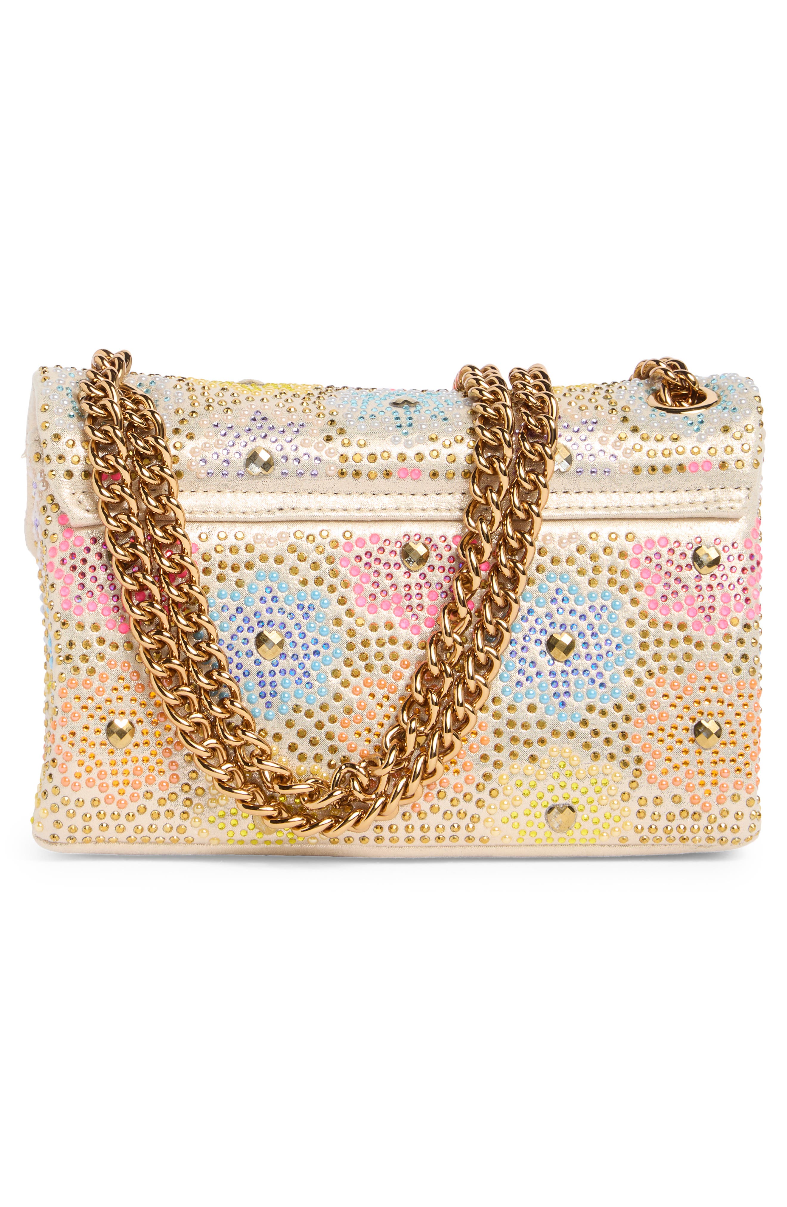 Kurt Geiger London Mini Brixton Embellished Crossbody Bag, Alternate, color, Open White