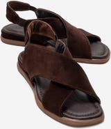 Forever & Always Shoes Broods Elastic Leather Slip On Sandals