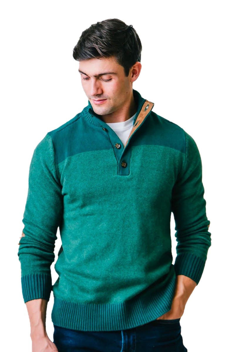 Hope & Henry Men's Organic Contrast Sweater with Elbow Patches, Main, color, 