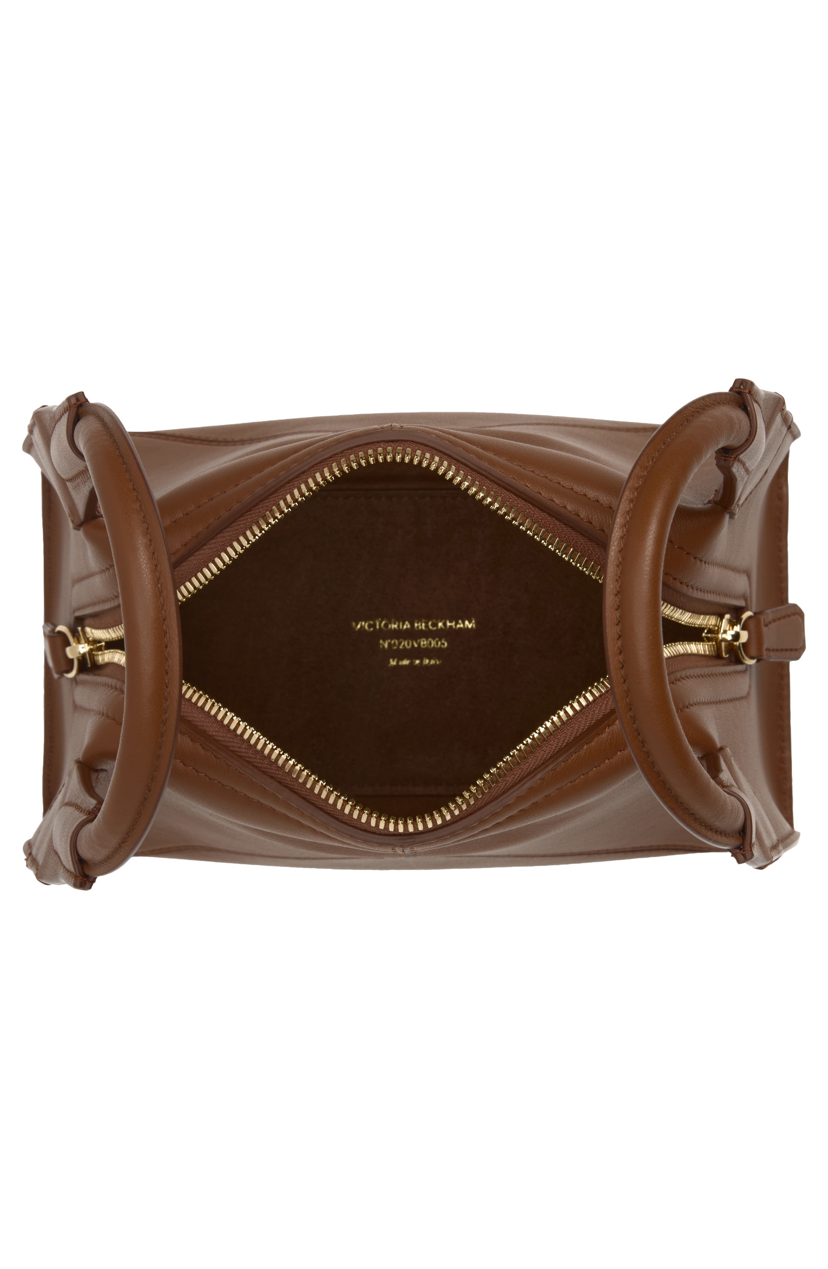 Mini Victoria Plié Handbag, Alternate, color, DARK TAN