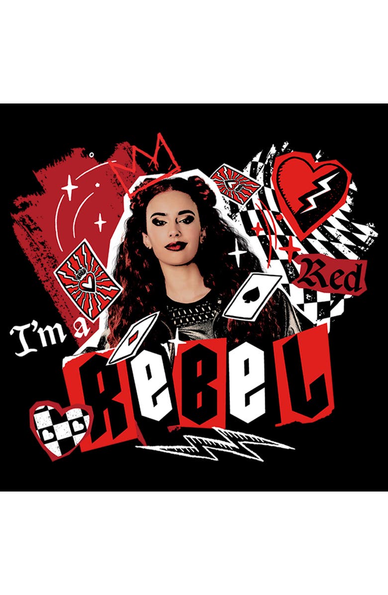 Descendants: The Rise of Red Girl's Descendants The Rise of Red I'm a Rebel Graphic T-Shirt, Alternate, color, Black