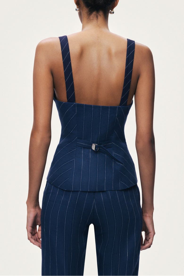 Pinstripe Corset Bustier Top, Alternate, color, Multi-Colored