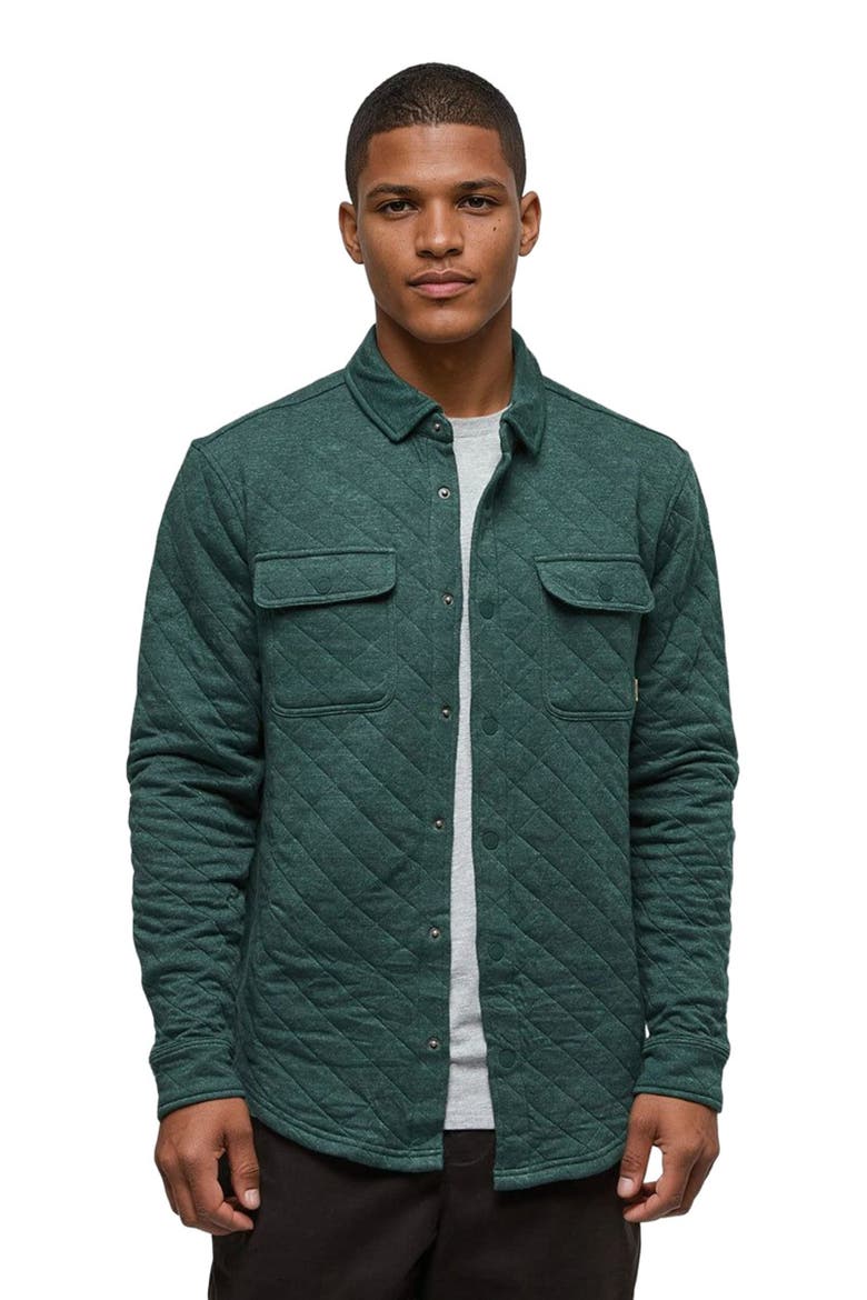 Quilted Colville Shacket, Alternate, color, Forest Pine Heather