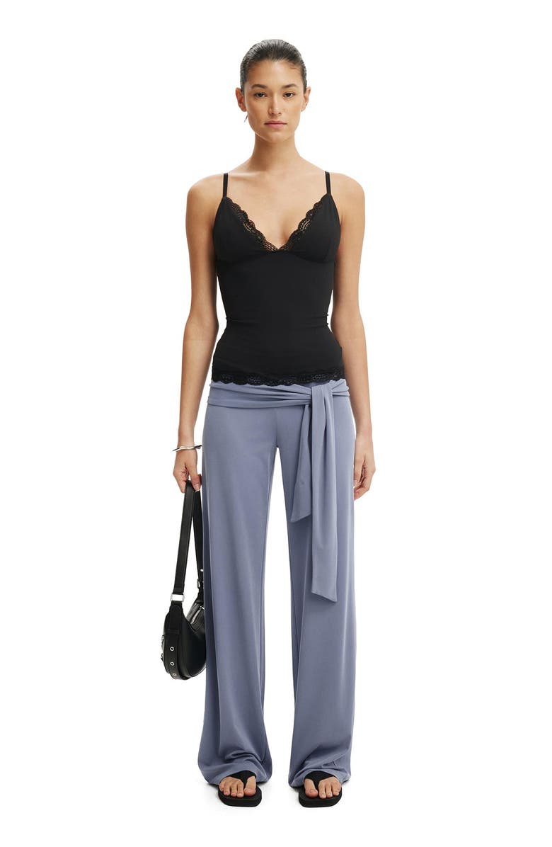 Cotton On Women's Hold Me Lace Trim Cami, Alternate, color, Black