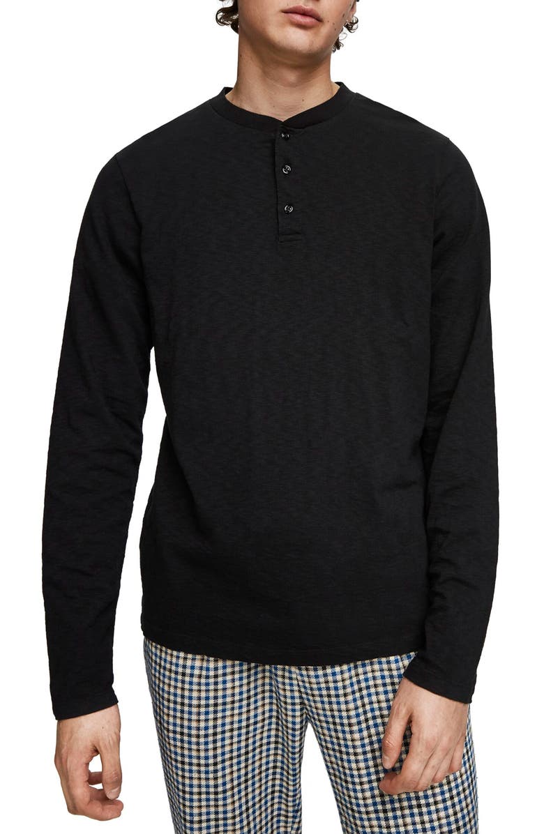 Scotch & Soda Granddad Classic Fit Long Sleeve Henley, Main, color,