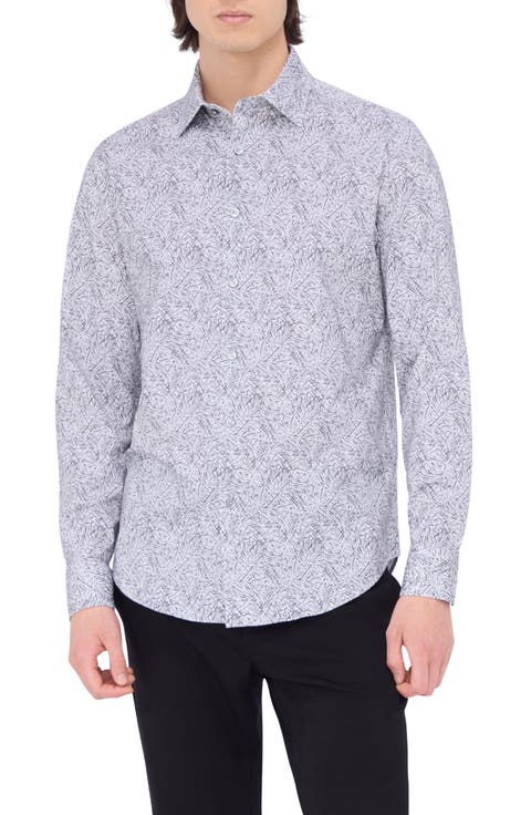 James OoohCotton® Abstract Print Button-Up Shirt