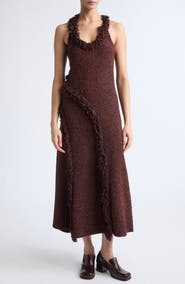 Proenza Schouler Nilo Fringe Jacquard Sweater Dress