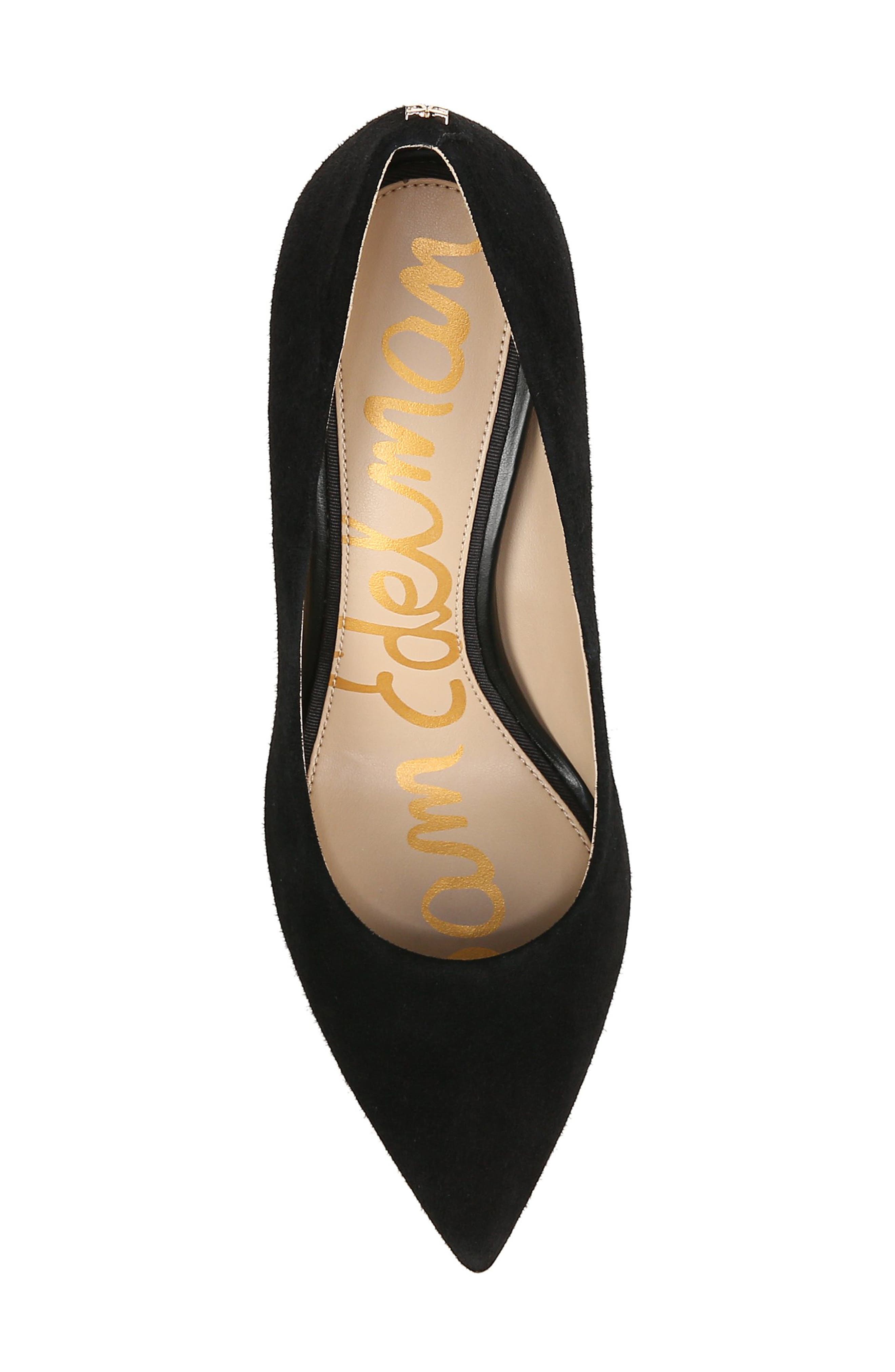 Sam Edelman Hazel Pointed Toe Pump, Alternate, color, Black Suede