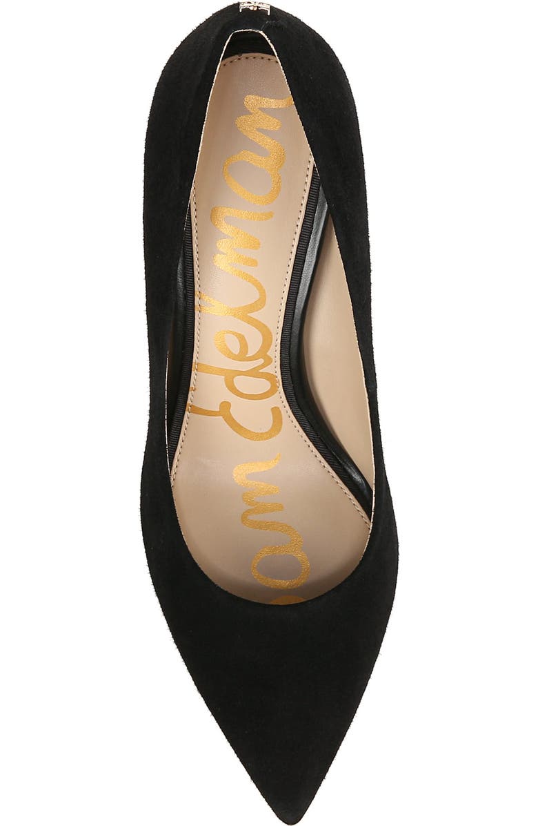 Sam Edelman Hazel Pointed Toe Pump, Alternate, color, Black Suede