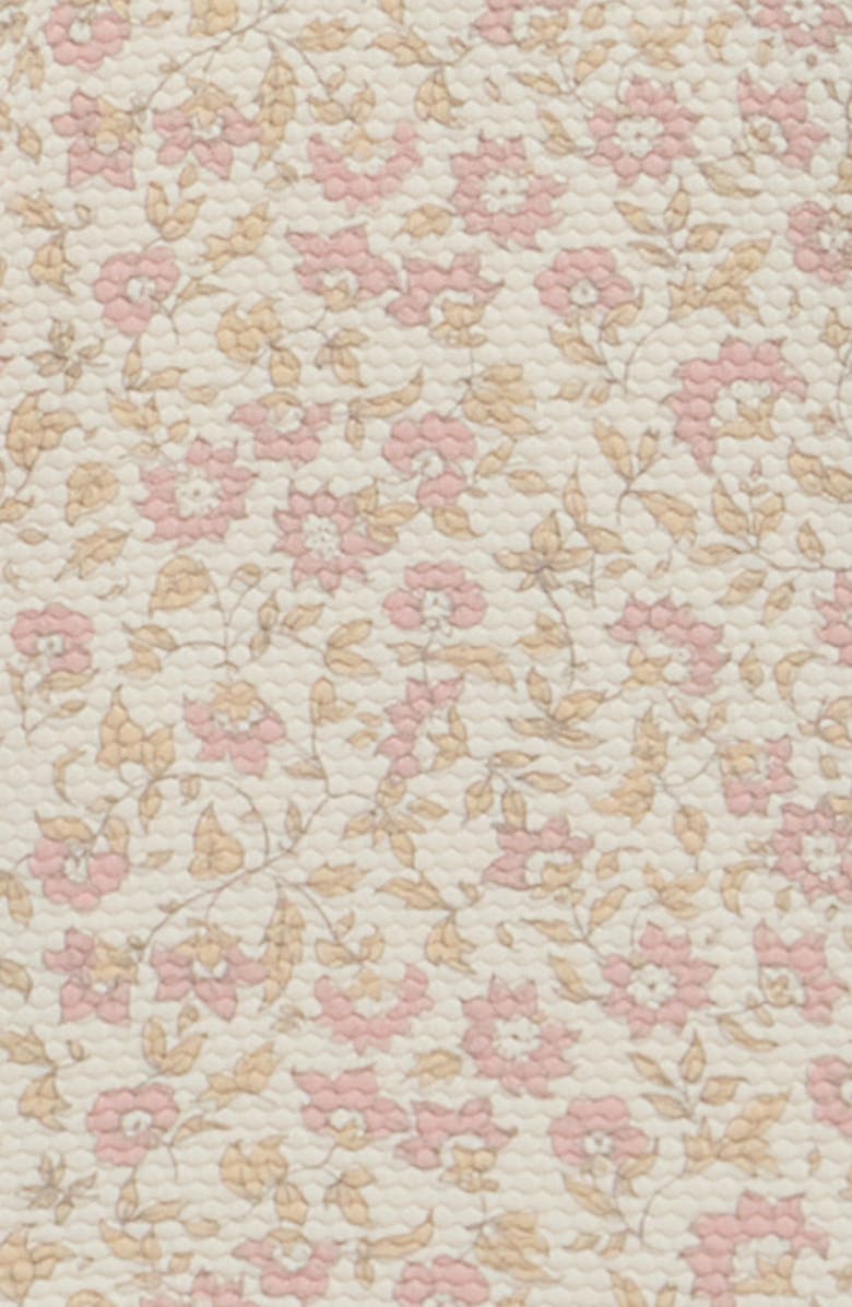 QUINCY MAE Kids' Catalina Puff Sleeve Piqué UPF 50+ One-Piece Swimsuit, Alternate, color, Natural