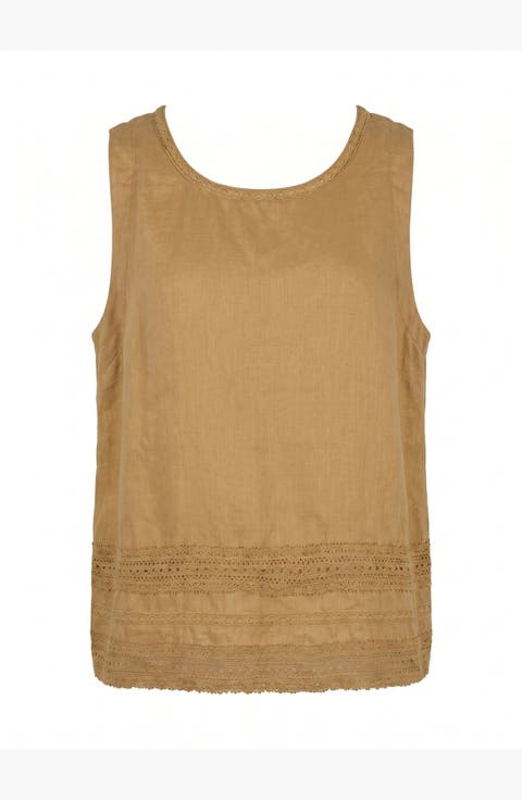 Casual Sleeveless Linen Top
