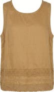 Modenaire Casual Sleeveless Linen Top