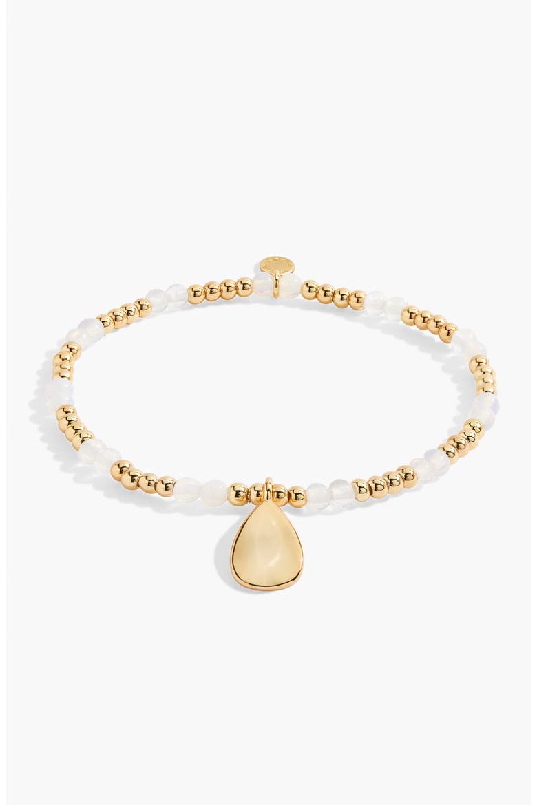 Birthstone A Little Bracelet in Gold-Tone Plating, Alternate, color, June
