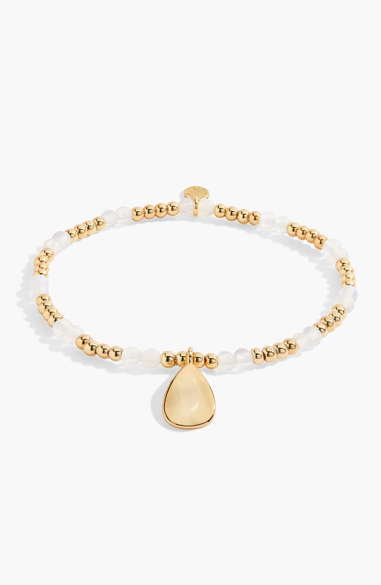 A Littles & Co Birthstone A Little June Bracelet in Gold-Tone Plating, Main, color, Metallic Gold