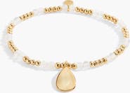 A Littles & Co Birthstone A Little Bracelet in Gold-Tone Plating