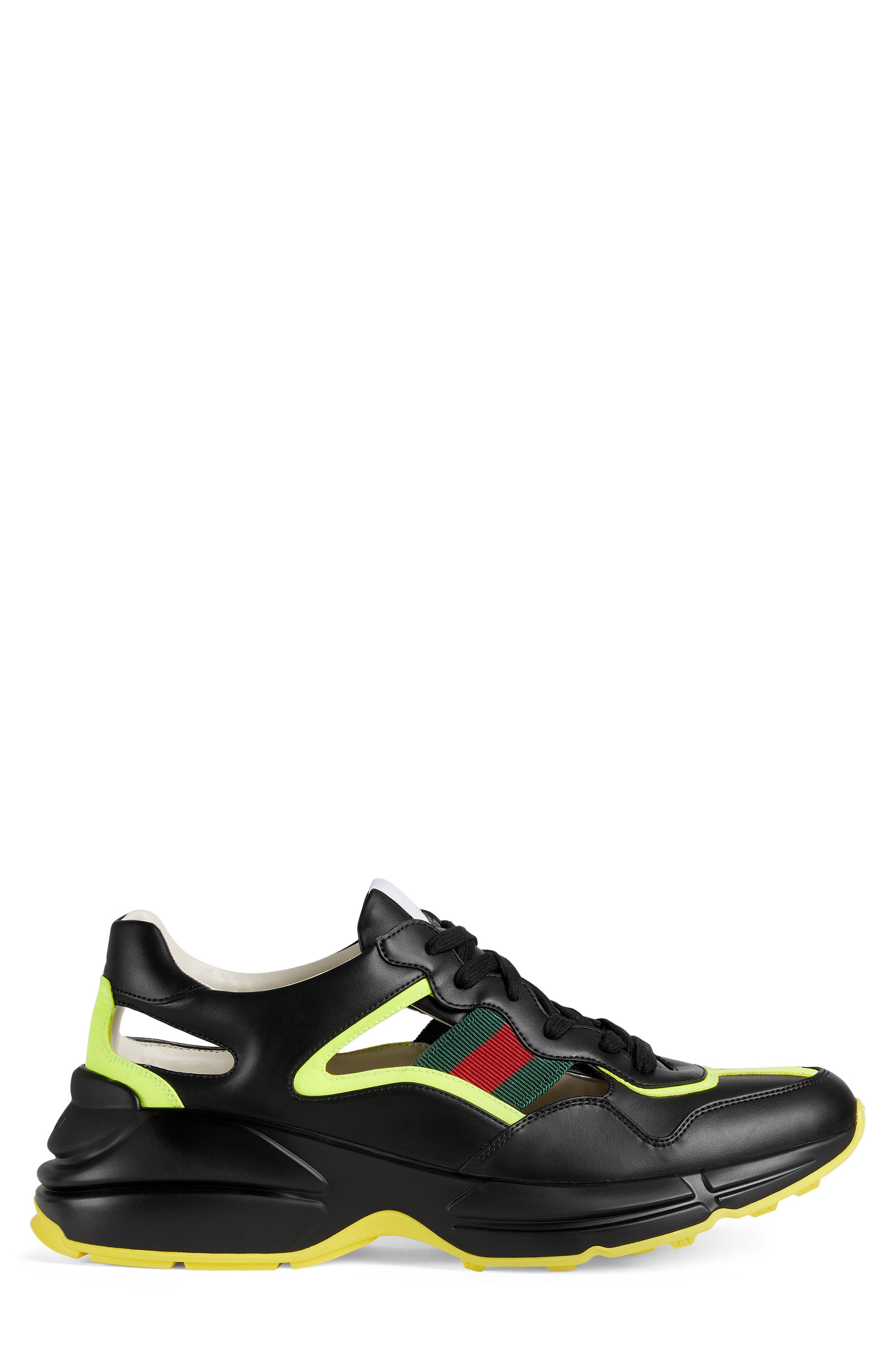 Gucci Rhyton Cutout Low Top Sneaker, Alternate, color, 