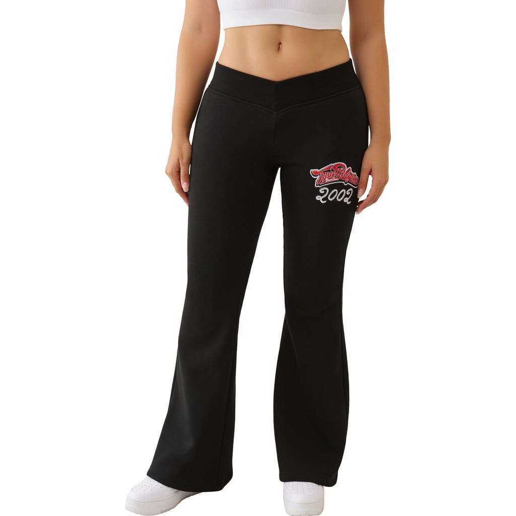 True Religion Flare Leg Sweatpants In Black