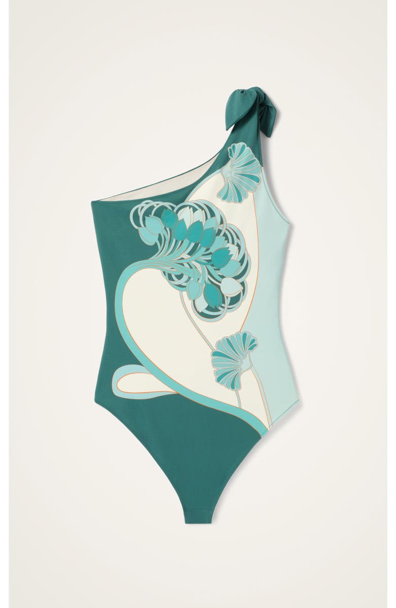 La DoubleJ Goddess Suit, Alternate, color, Blooming Tulip Placée Menta