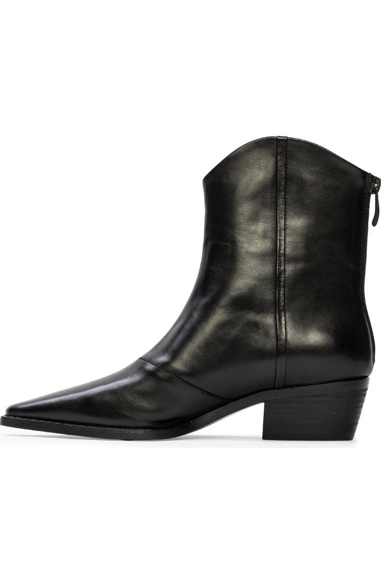 BLACK SUEDE STUDIO Reed Pointed Toe Western Boot, Alternate, color, Black