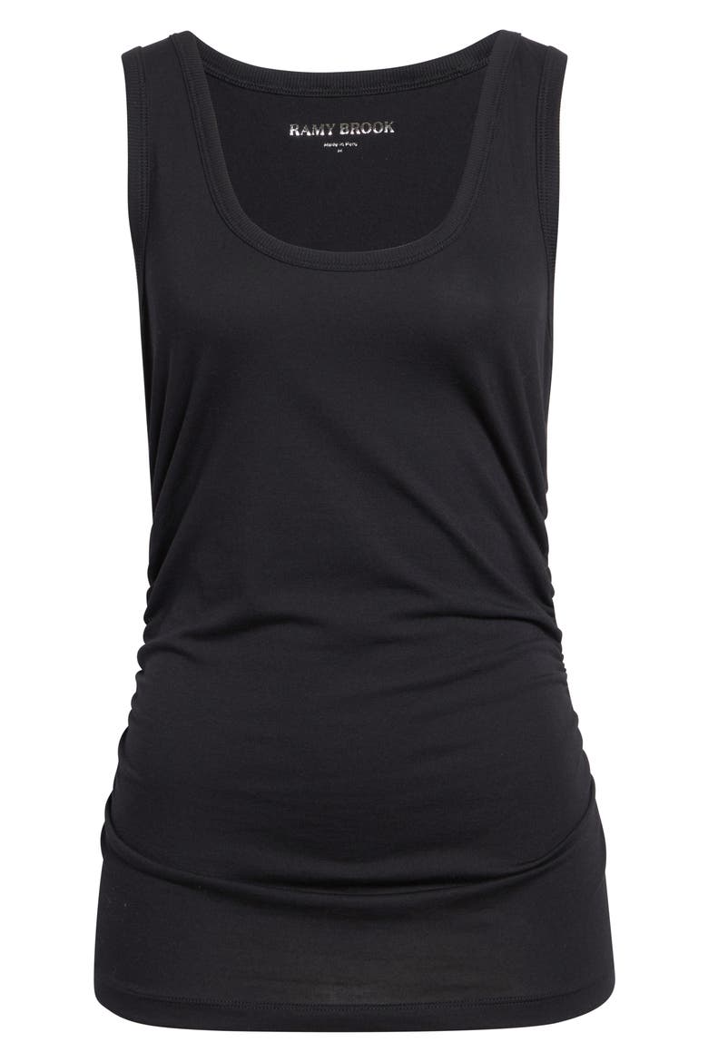 Jacey Scoop Neck Top, Alternate, color, BLACK