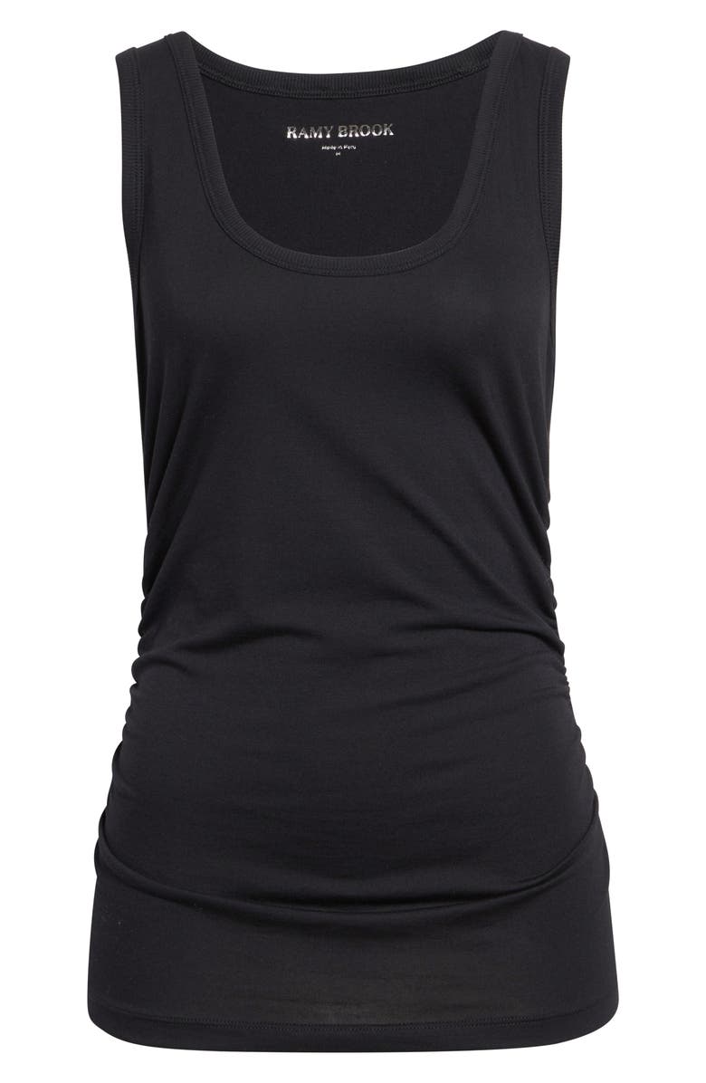 Ramy Brook Jacey Scoop Neck Top, Alternate, color, Black