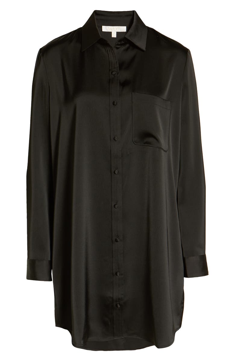 WAYF Hiedi Long Sleeve Shift Shirtdress, Alternate, color,