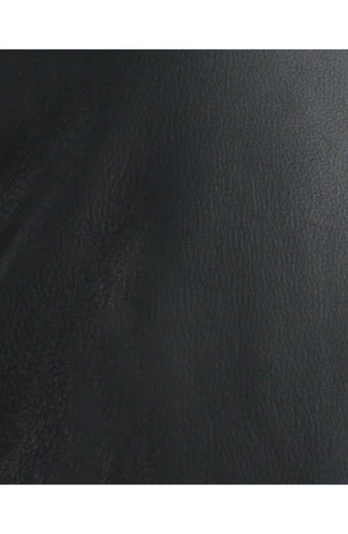 Lamarque Kirsi Cropped Biker Jacket In Black With Silver Accents In Black