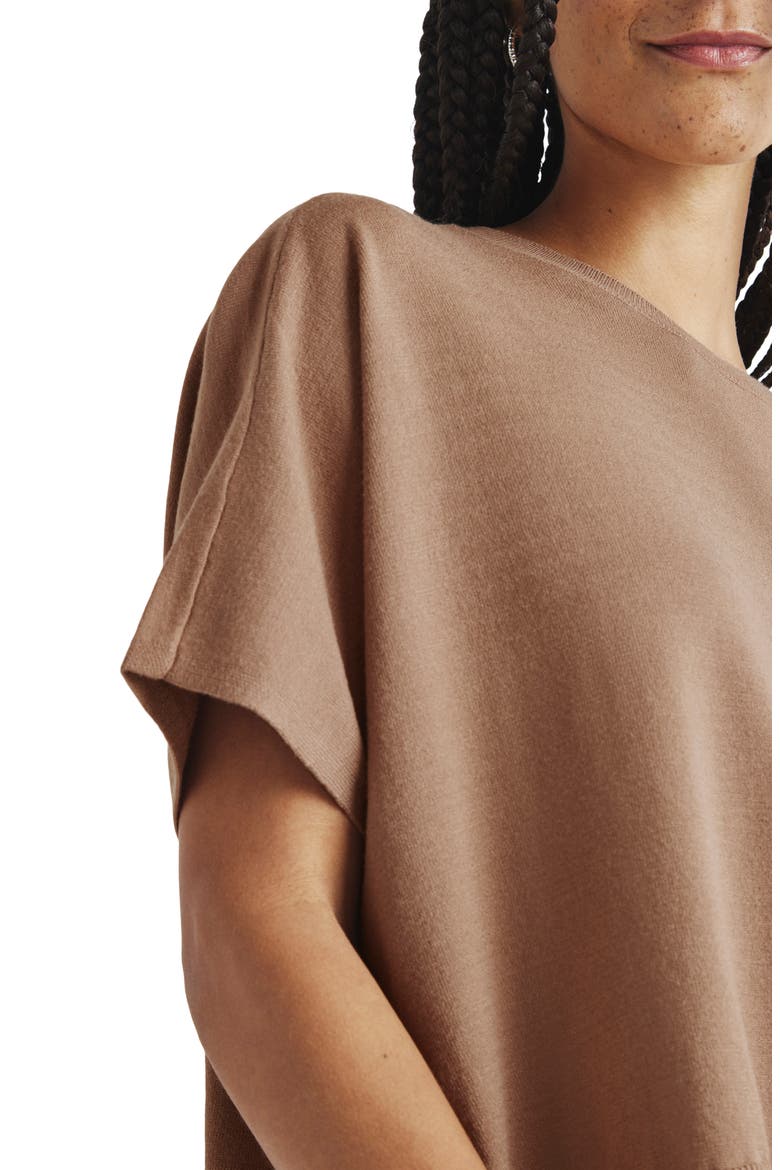 Veronica Short Sleeve Sweater, Alternate, color, MACCHIATO