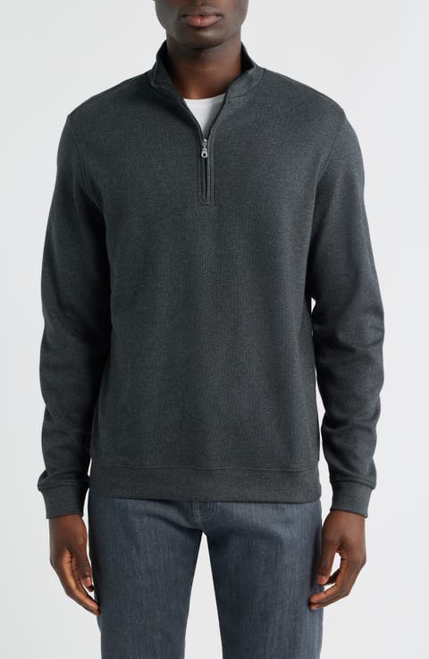 Pima Cotton Interlock Quarter Zip Pullover