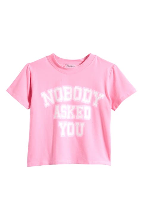Kids' Nobody Asked You Stretch Cotton Graphic T-Shirt (Big Kid)