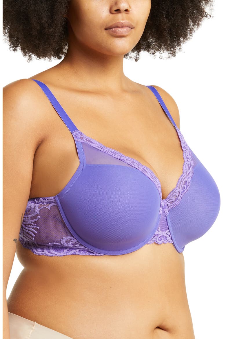 Feathers Full Figure Underwire Bra, Alternate, color, BLUE LAVND