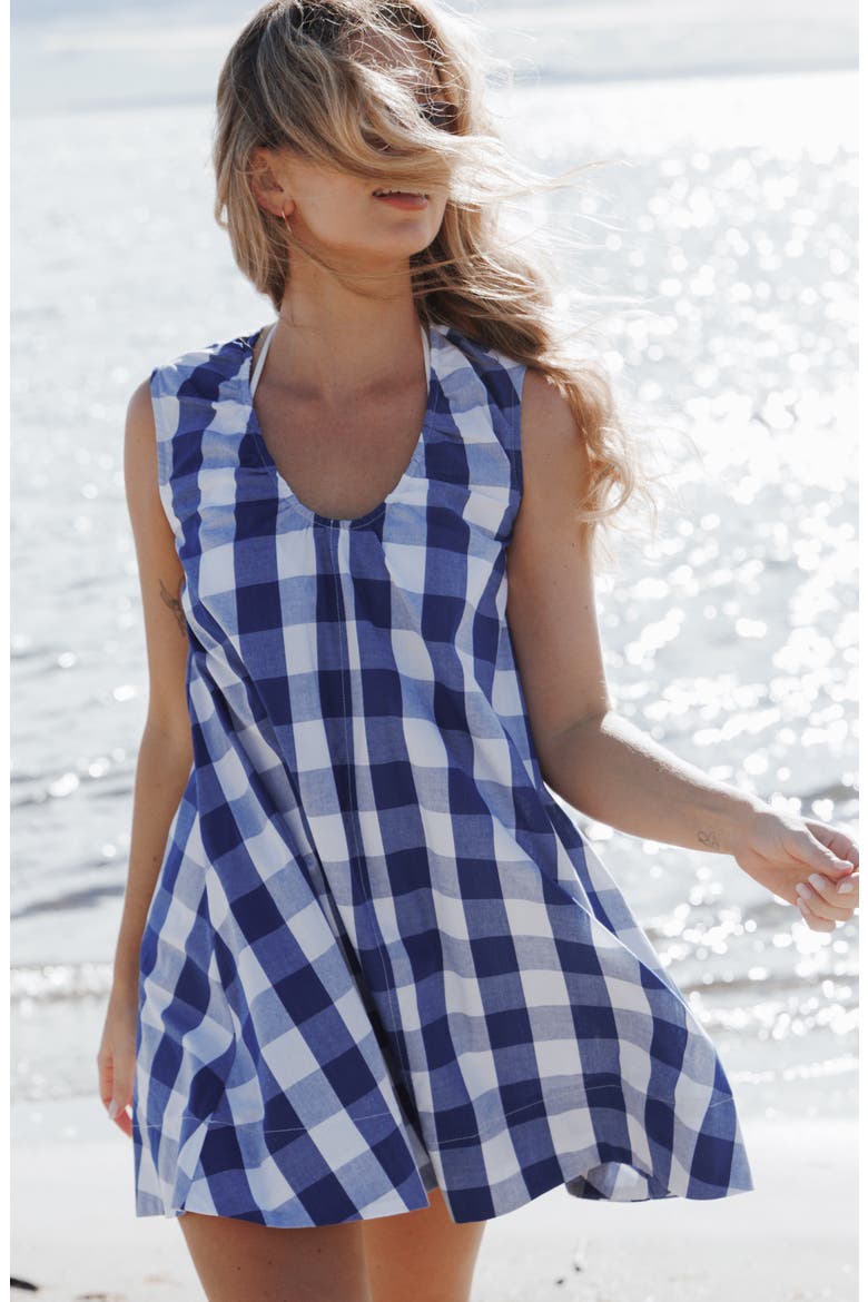 Jorah Minidress, Alternate, color, BLUE PLAID