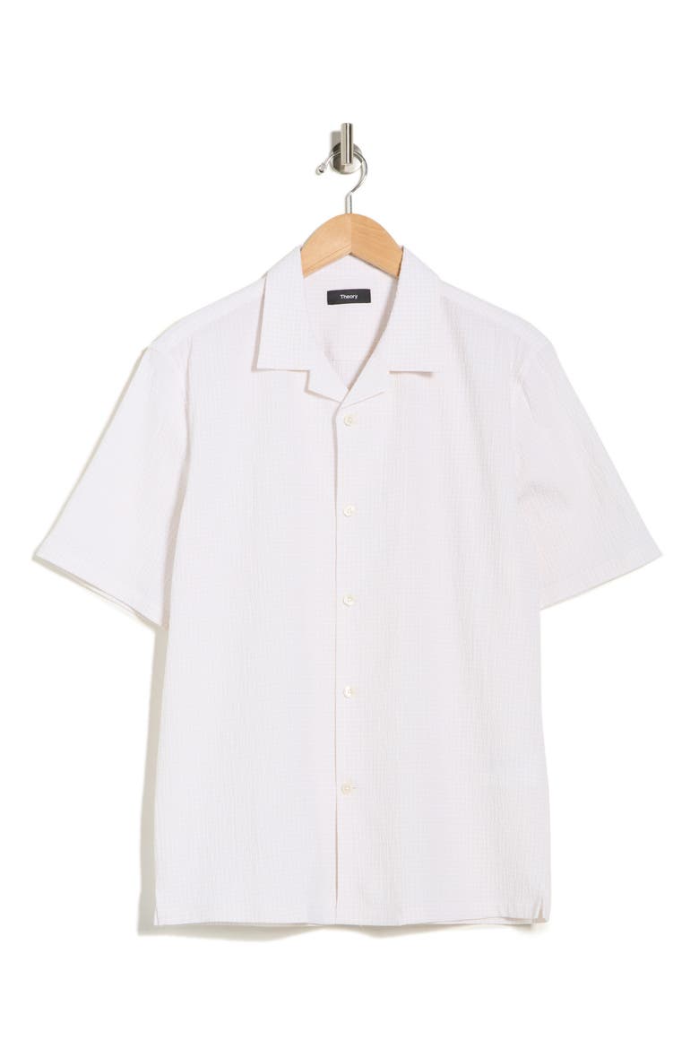 Daze Stretch Cotton Camp Shirt, Alternate, color, SAND/WHITE