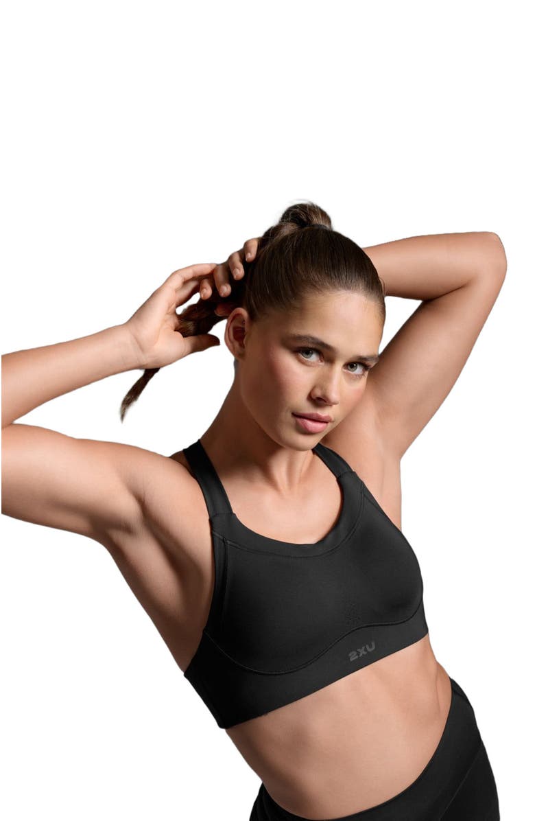 2XU Light Speed High Impact Bra, Alternate, color, Black/Silver Reflective