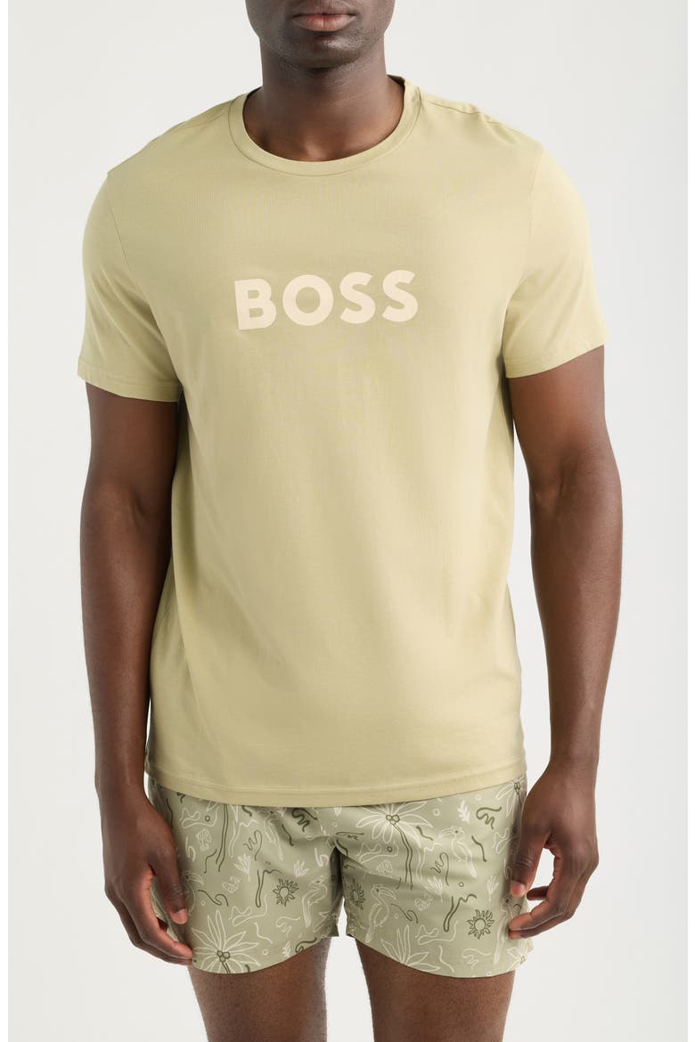 Logo Graphic T-Shirt, Main, color, DARK BEIGE