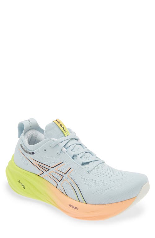 ASICS® GEL-NIMBUS® 26 PARIS Running Shoe in Cool Grey/Safety Yellow 