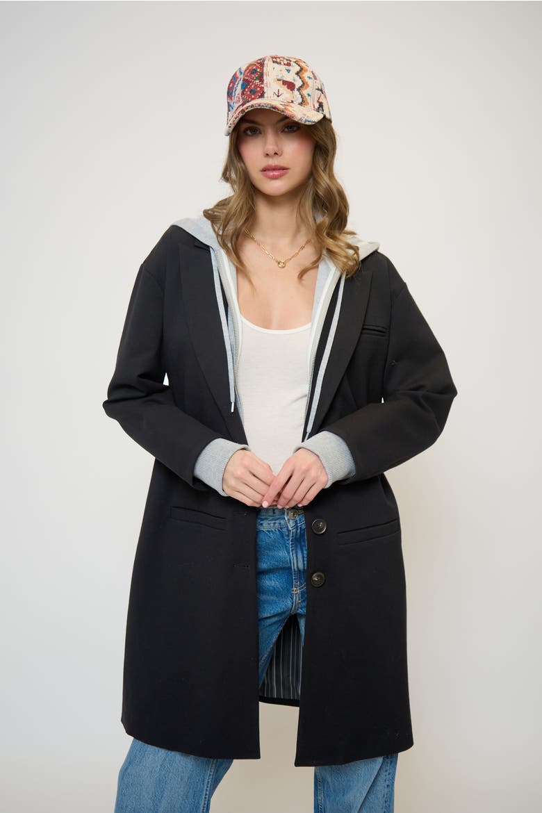 Daphne Dickey Coat, Main, color, BLACK
