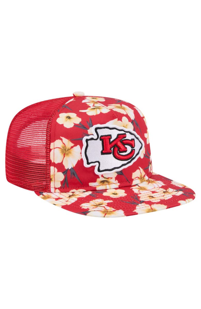 New Era Men's New Era Red Kansas City Chiefs Adventure Pattern Golfer Snapback Hat, Alternate, color, 