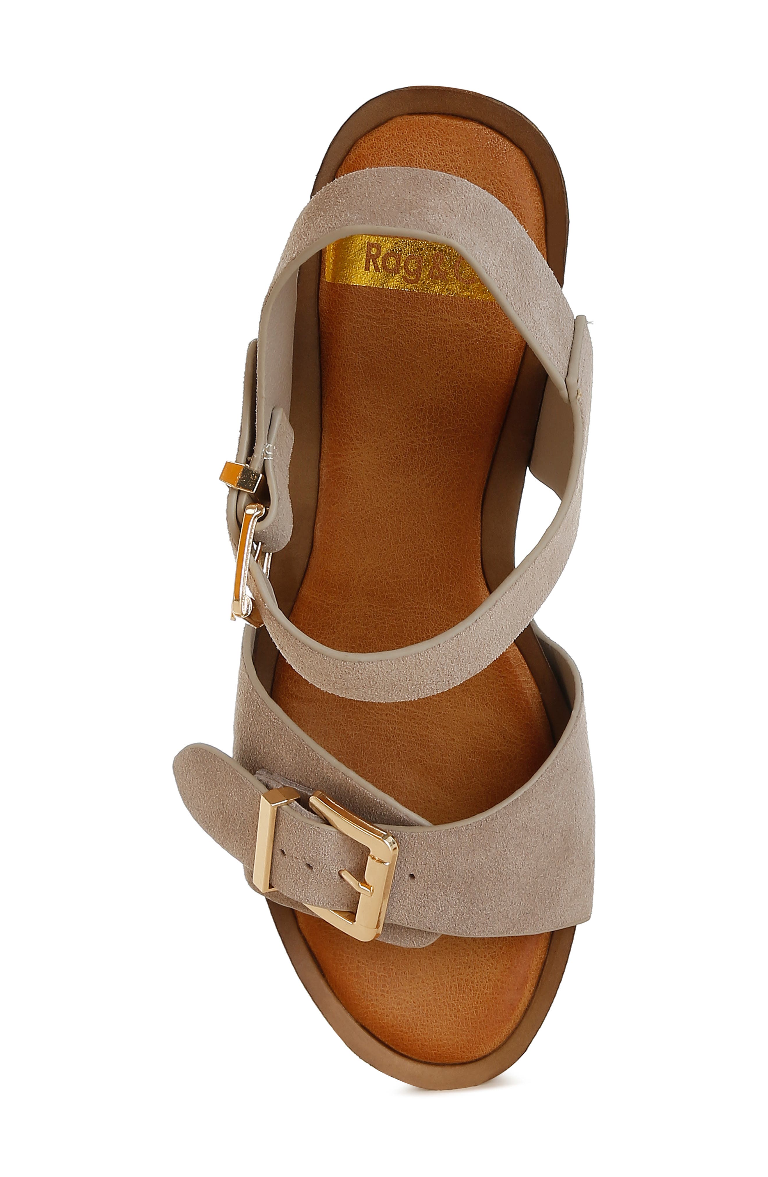 Rag & Co Lhasa Platform Sandal, Alternate, color, Beige