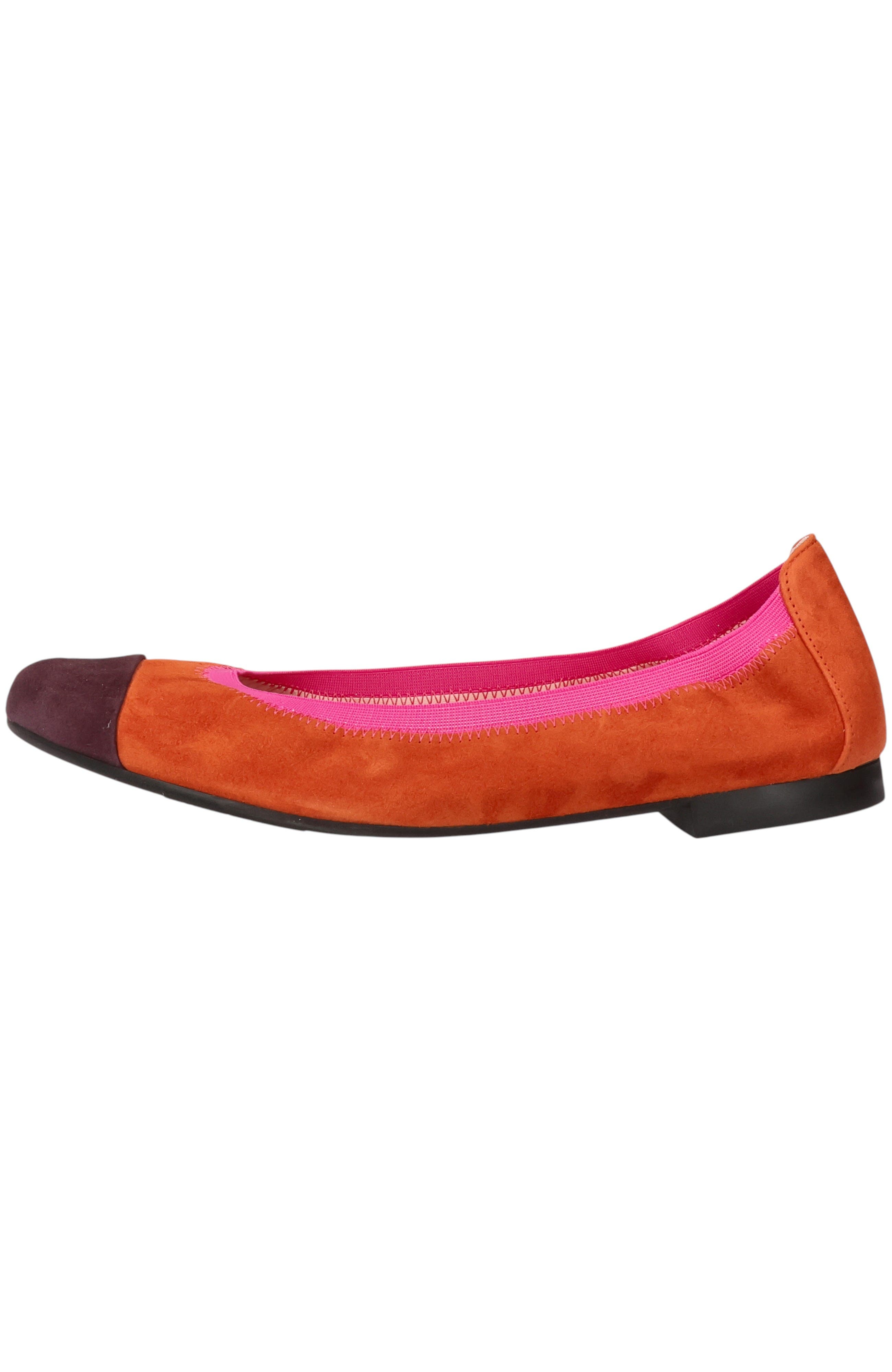 Round toe elasticated ballet flat, Alternate, color, Ochre