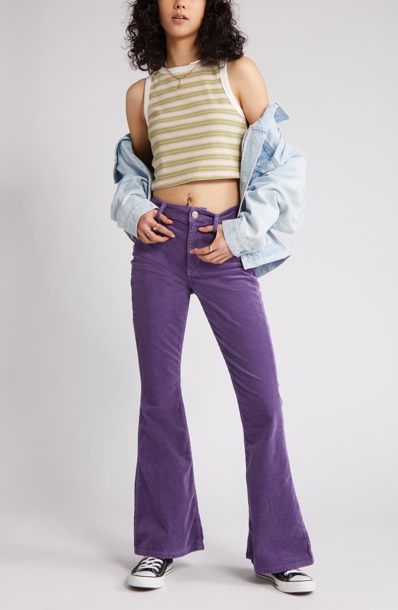 BDG Urban Outfitters Mid Rise Corduroy Flare Pants, Main, color, 